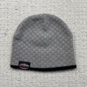 Y2K Coors Light Grey Beanie Skull Cap Hat Skater Grunge Snowboard / Ski OSFA